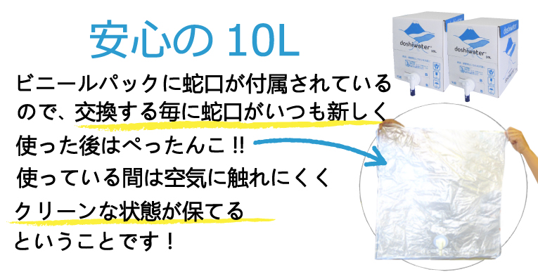 道志村の天然水doshiwater (10L×2箱）1セット6回お届けセット